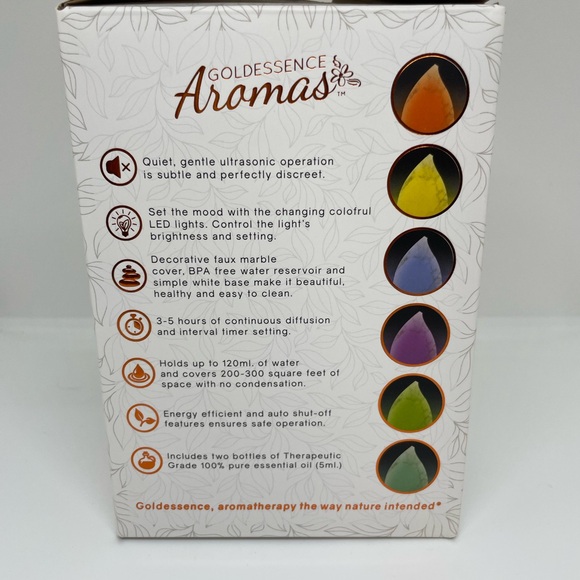 Essential Oil Diffuser Goldessence Aromas Aromatherapy - Picture 2 of 4